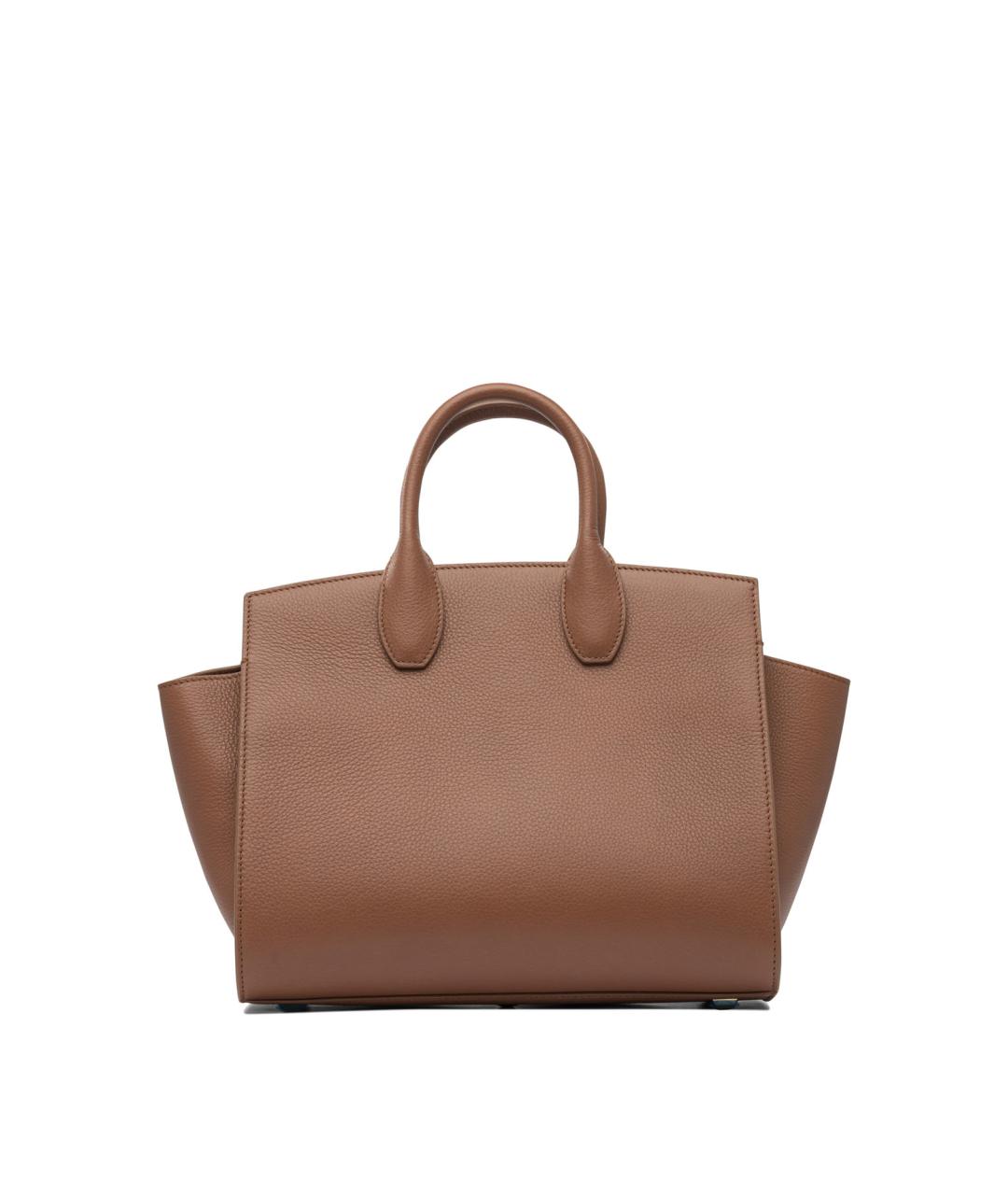 FERRAGAMO Коричневая кожаная сумка тоут, фото 3