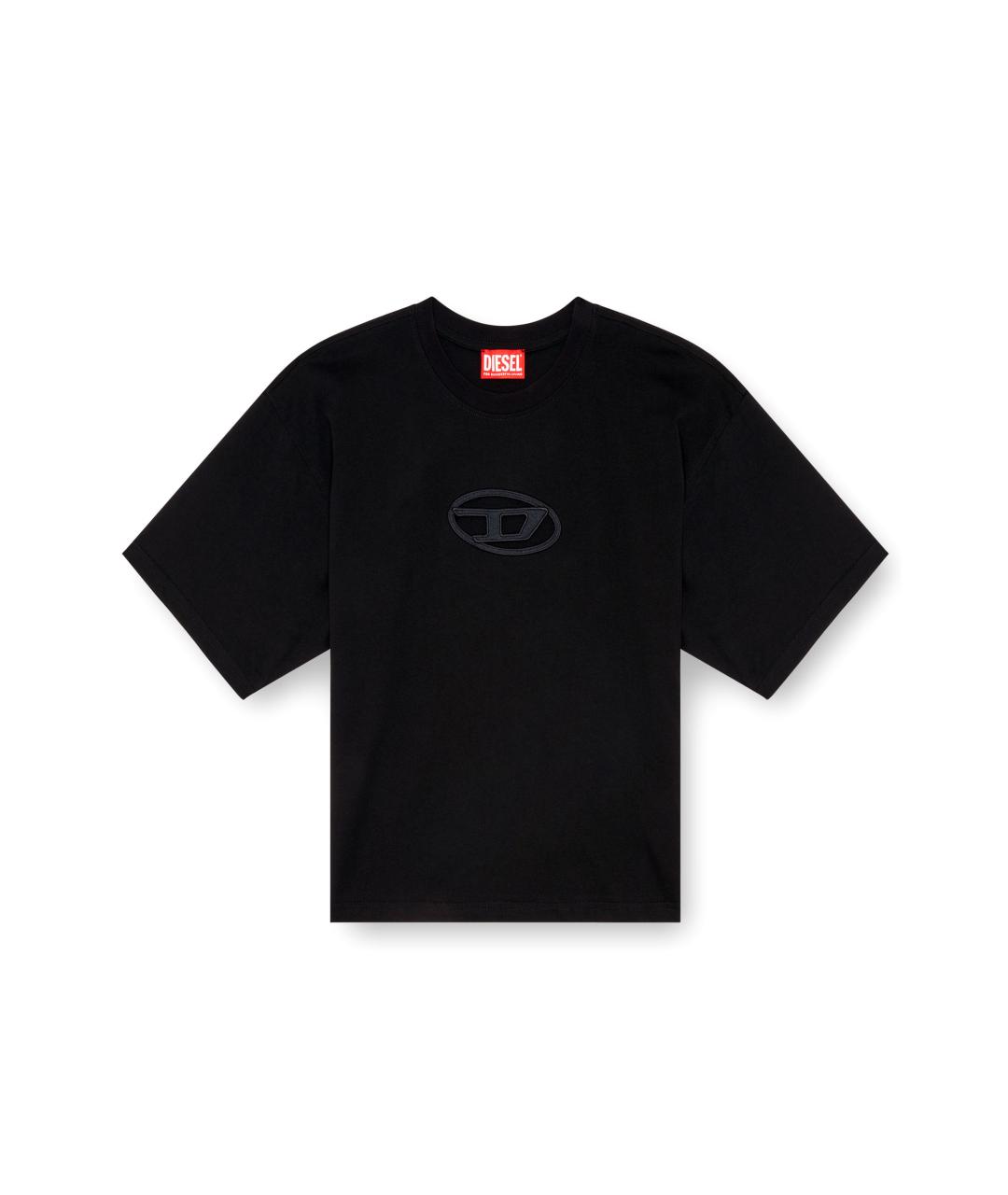 DIESEL Черная хлопковая футболка, фото 1