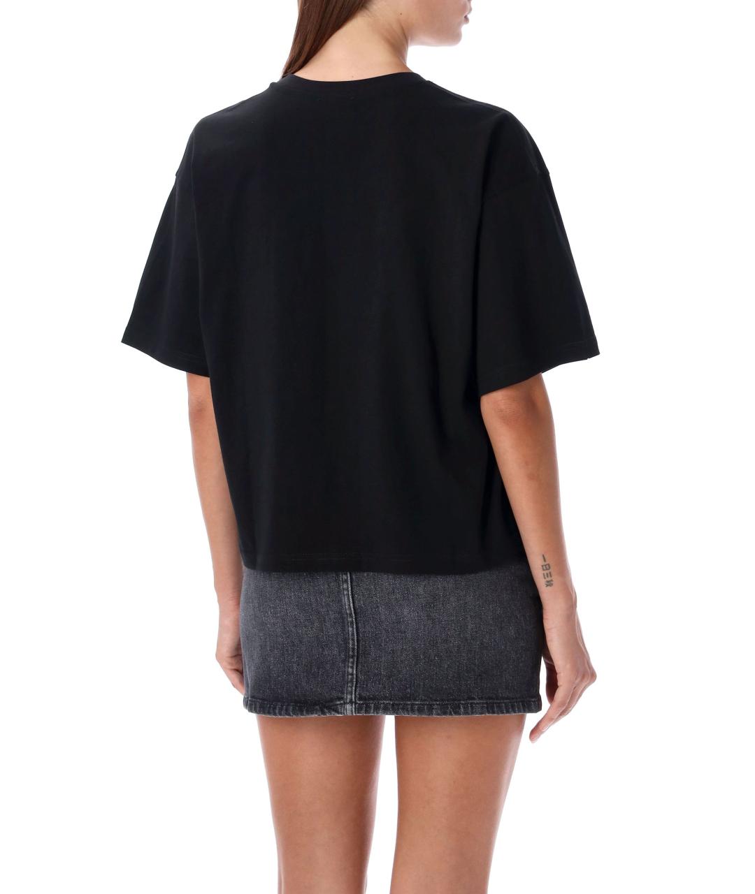 DIESEL Черная хлопковая футболка, фото 2