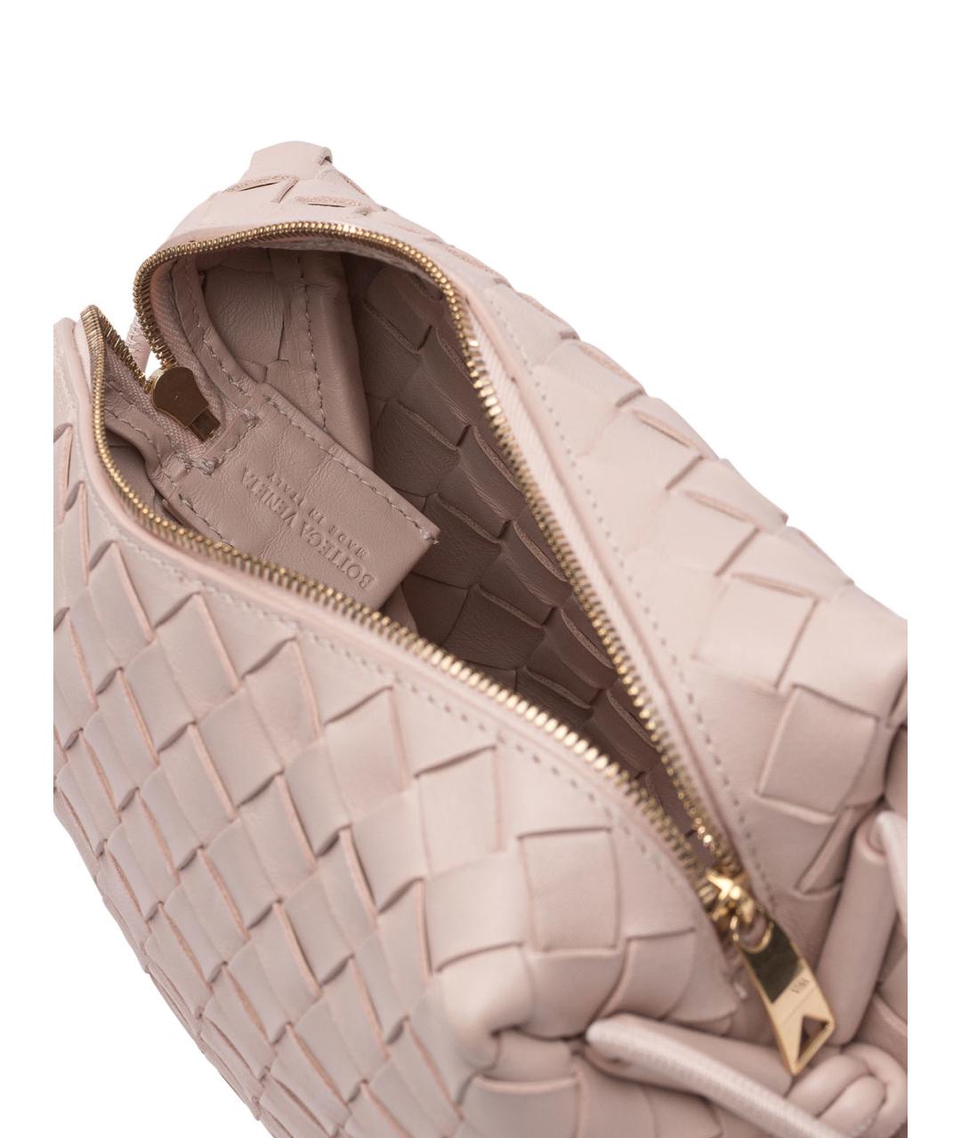 BOTTEGA VENETA Розовая кожаная сумка через плечо, фото 5