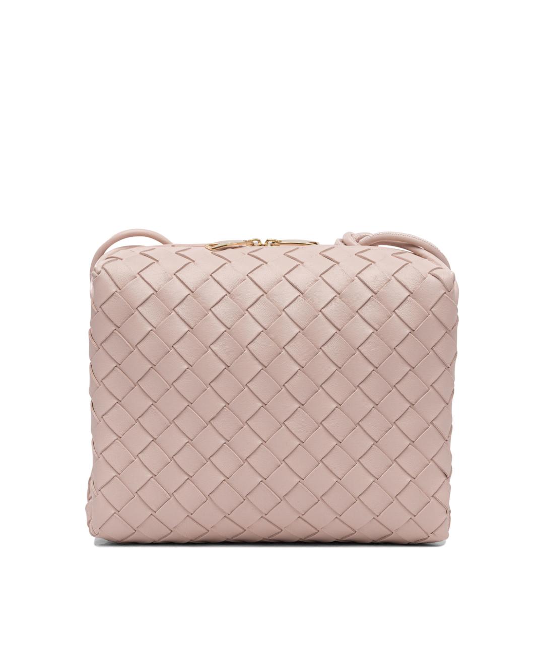 BOTTEGA VENETA Розовая кожаная сумка через плечо, фото 3
