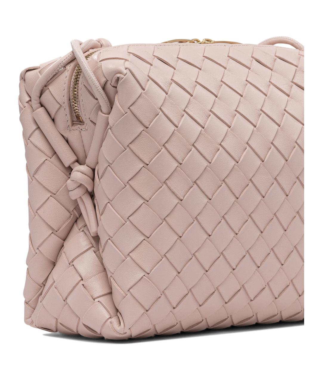 BOTTEGA VENETA Розовая кожаная сумка через плечо, фото 4