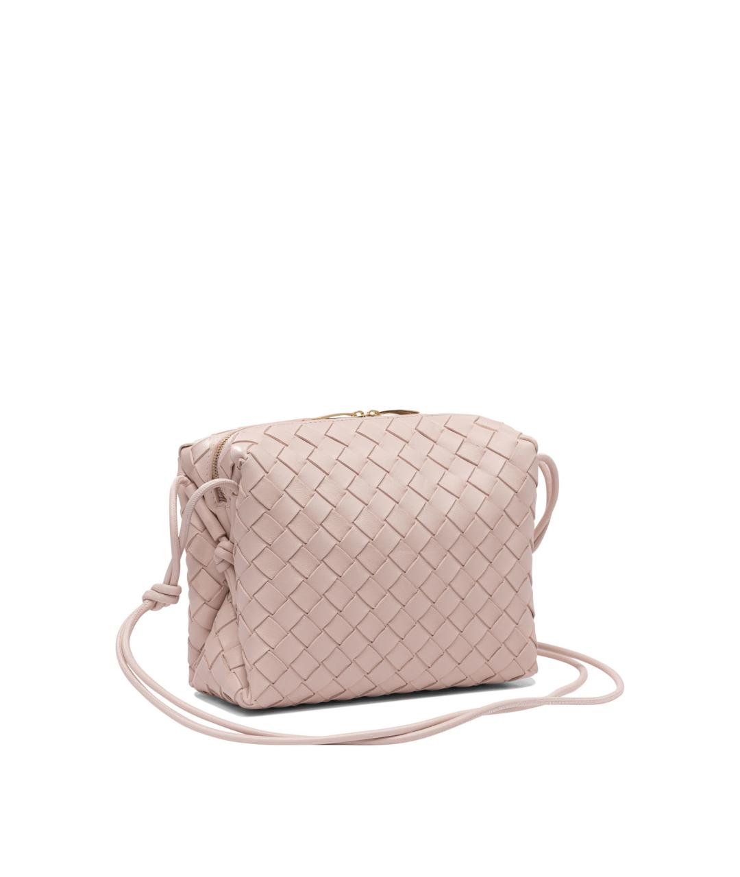 BOTTEGA VENETA Розовая кожаная сумка через плечо, фото 2