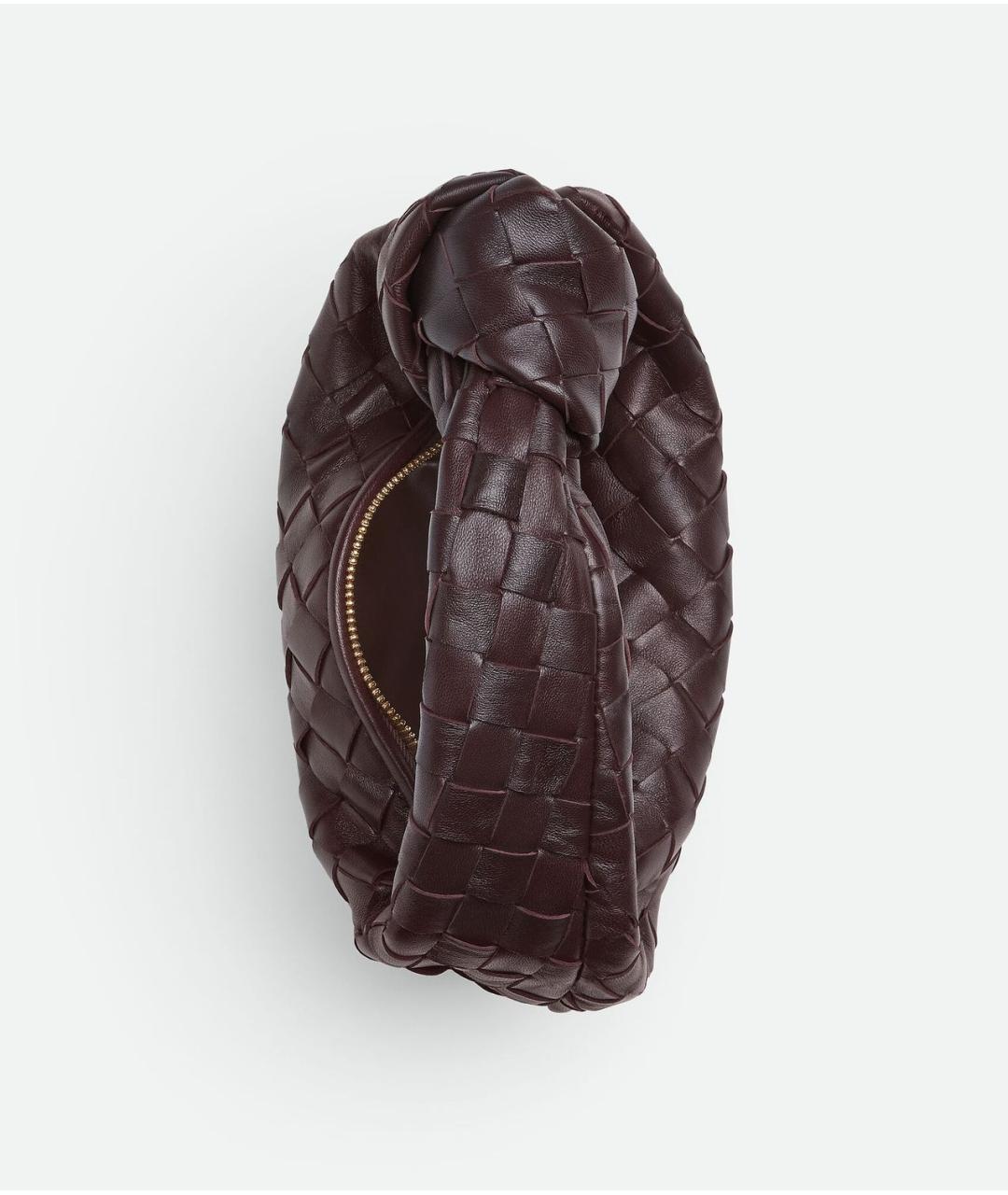 BOTTEGA VENETA Бордовая кожаная сумка с короткими ручками, фото 2