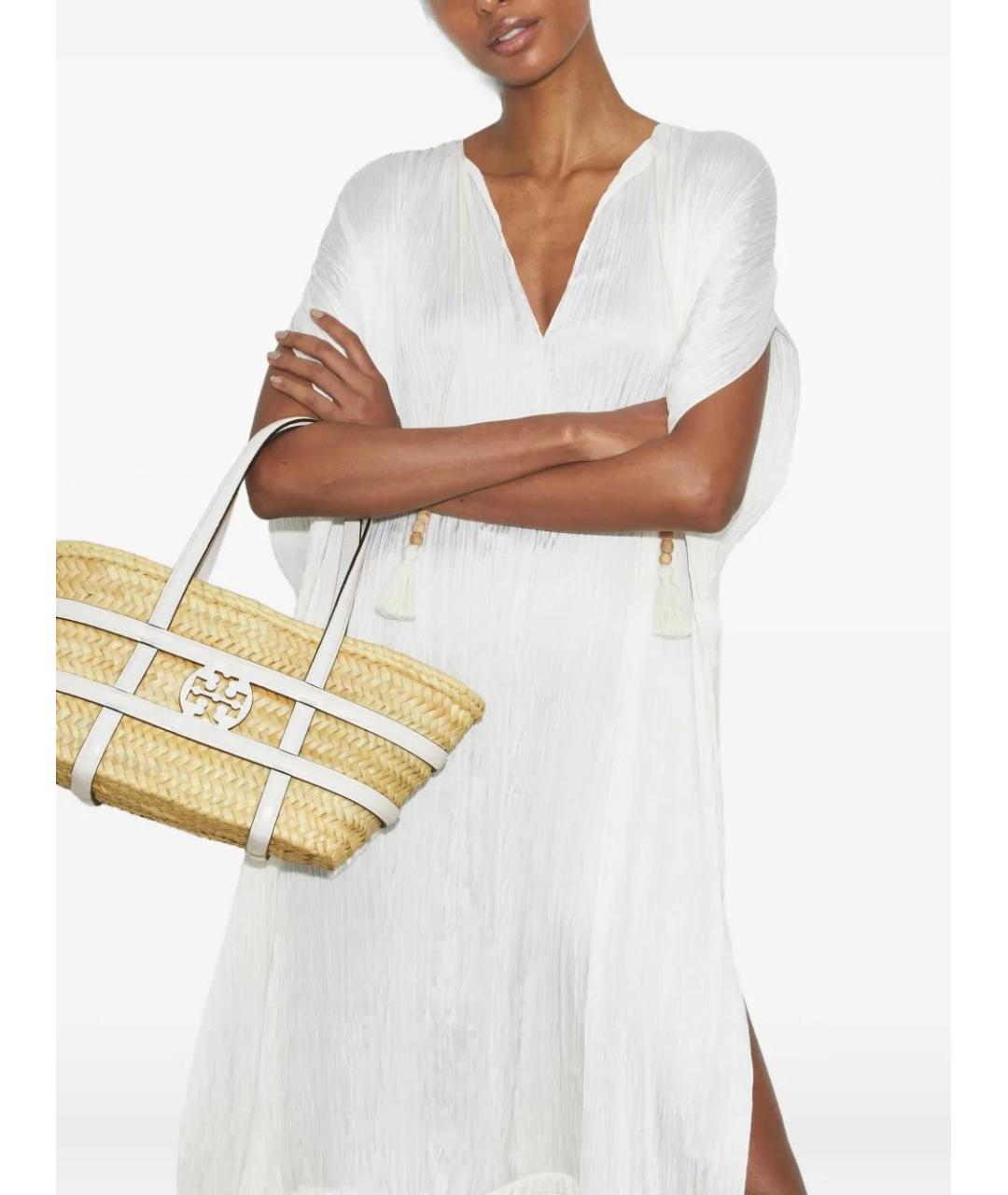 TORY BURCH Бежевая пелетеная сумка через плечо, фото 2