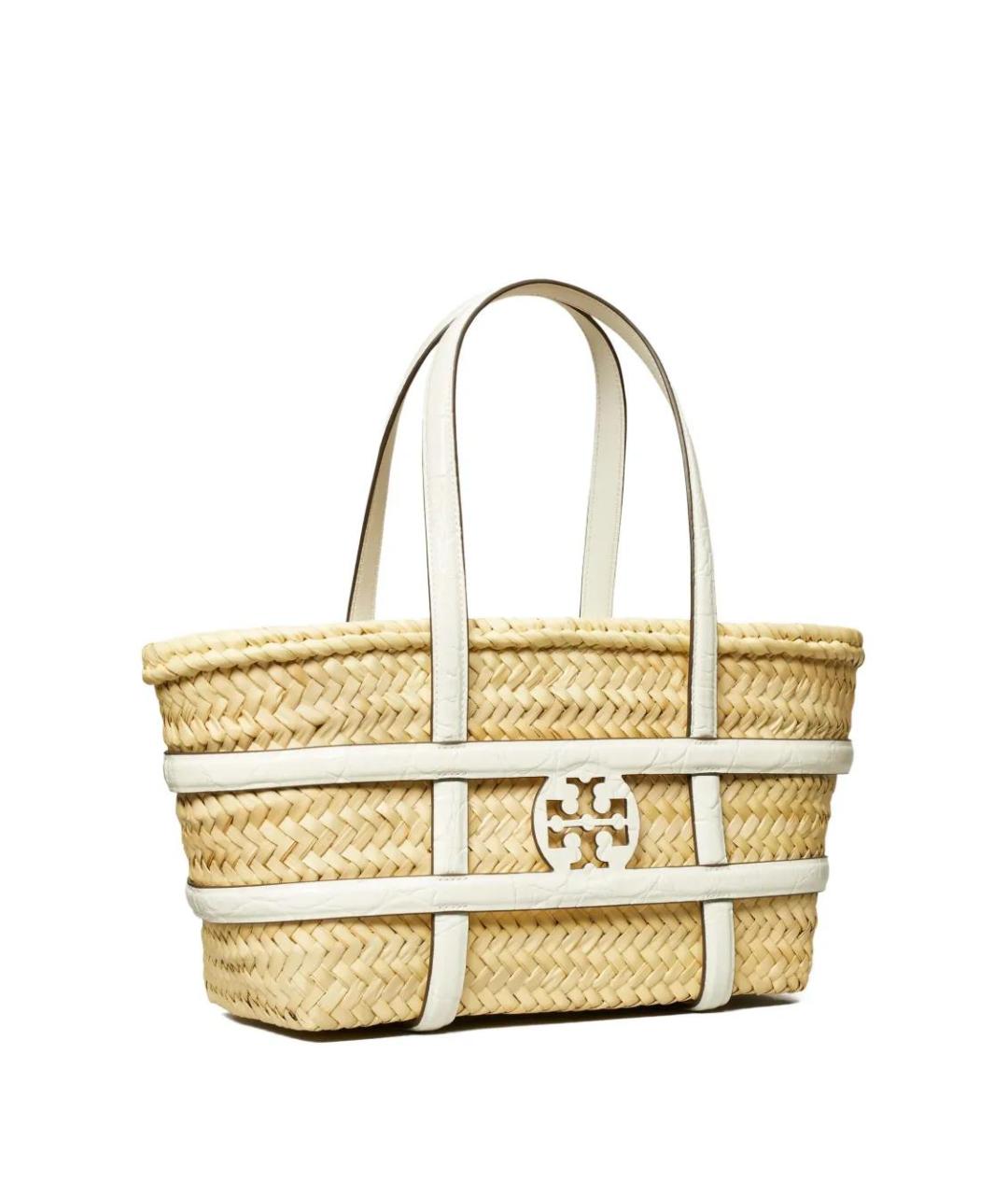 TORY BURCH Бежевая пелетеная сумка через плечо, фото 3