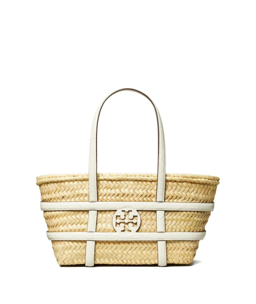 TORY BURCH Бежевая пелетеная сумка через плечо, фото 1