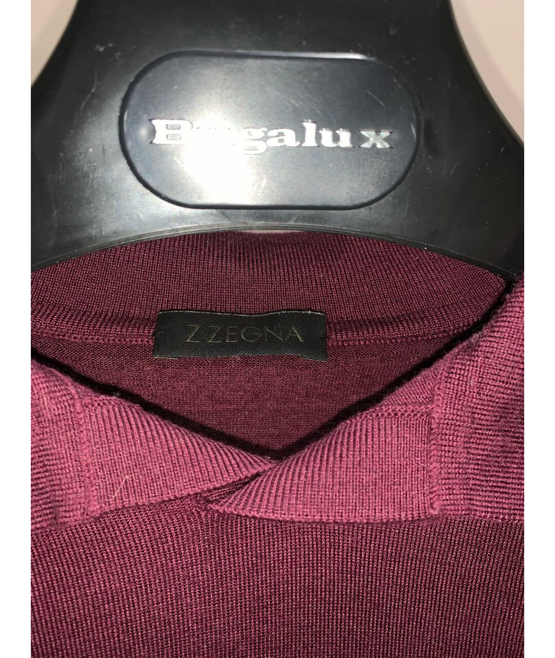 ZZEGNA Бордовый шерстяной джемпер / свитер, фото 2