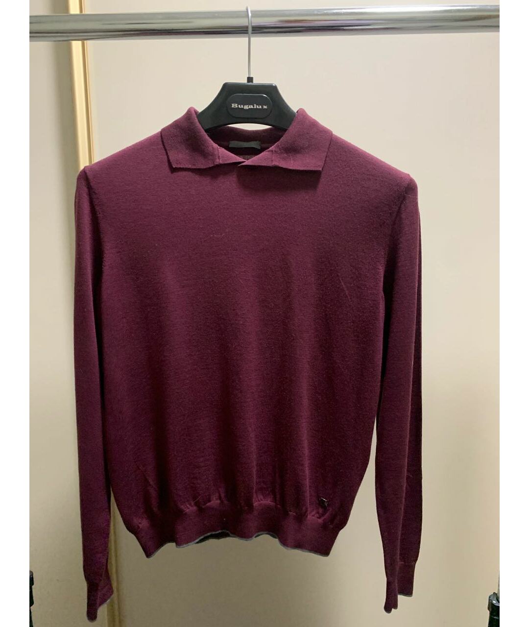 ZZEGNA Бордовый шерстяной джемпер / свитер, фото 5