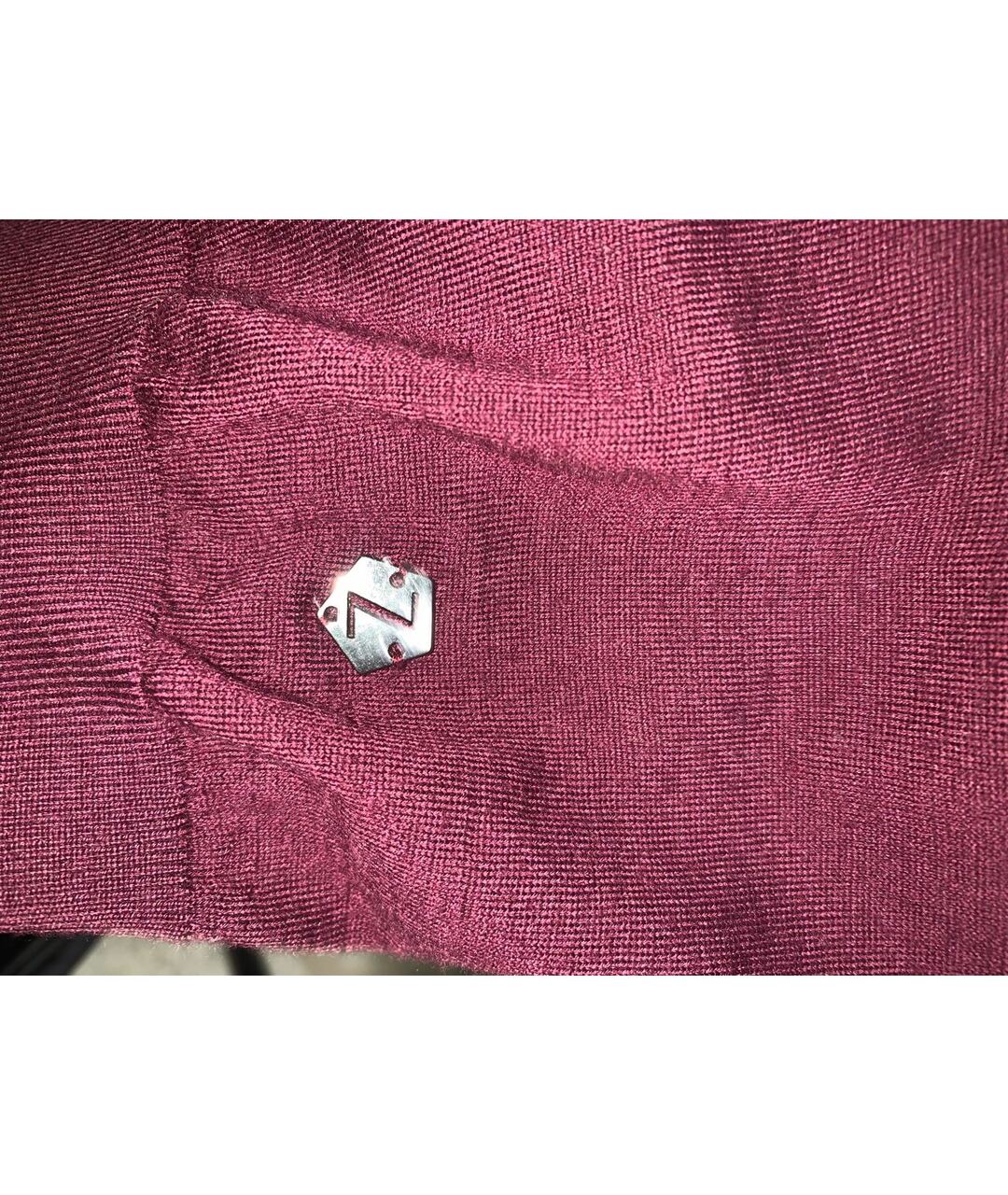 ZZEGNA Бордовый шерстяной джемпер / свитер, фото 3