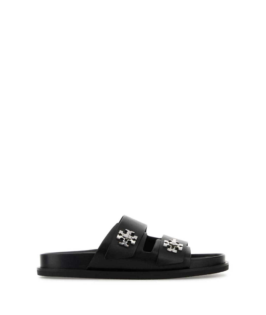 TORY BURCH Черные кожаные сандалии, фото 1