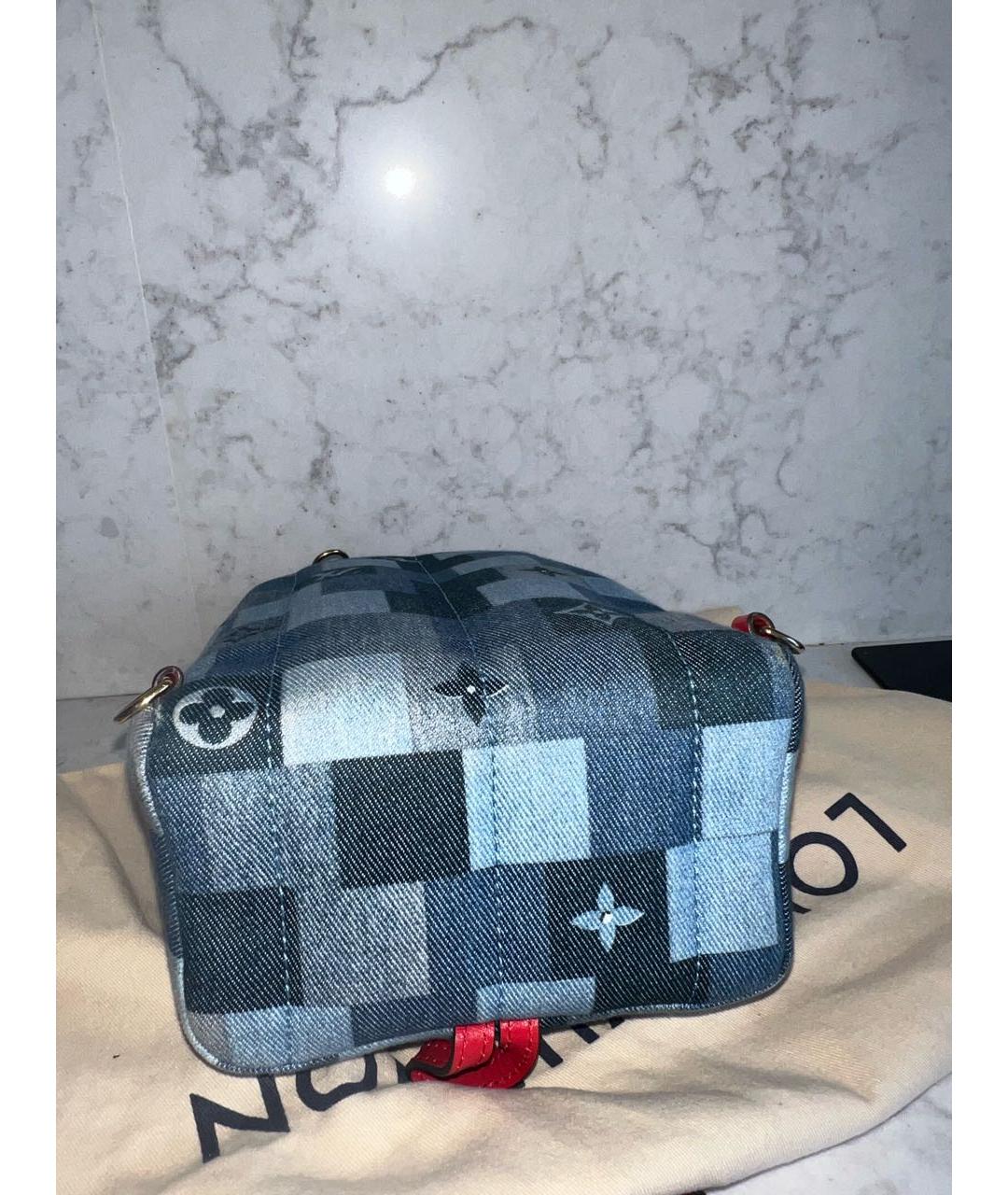 LOUIS VUITTON Синий тканевый рюкзак, фото 6