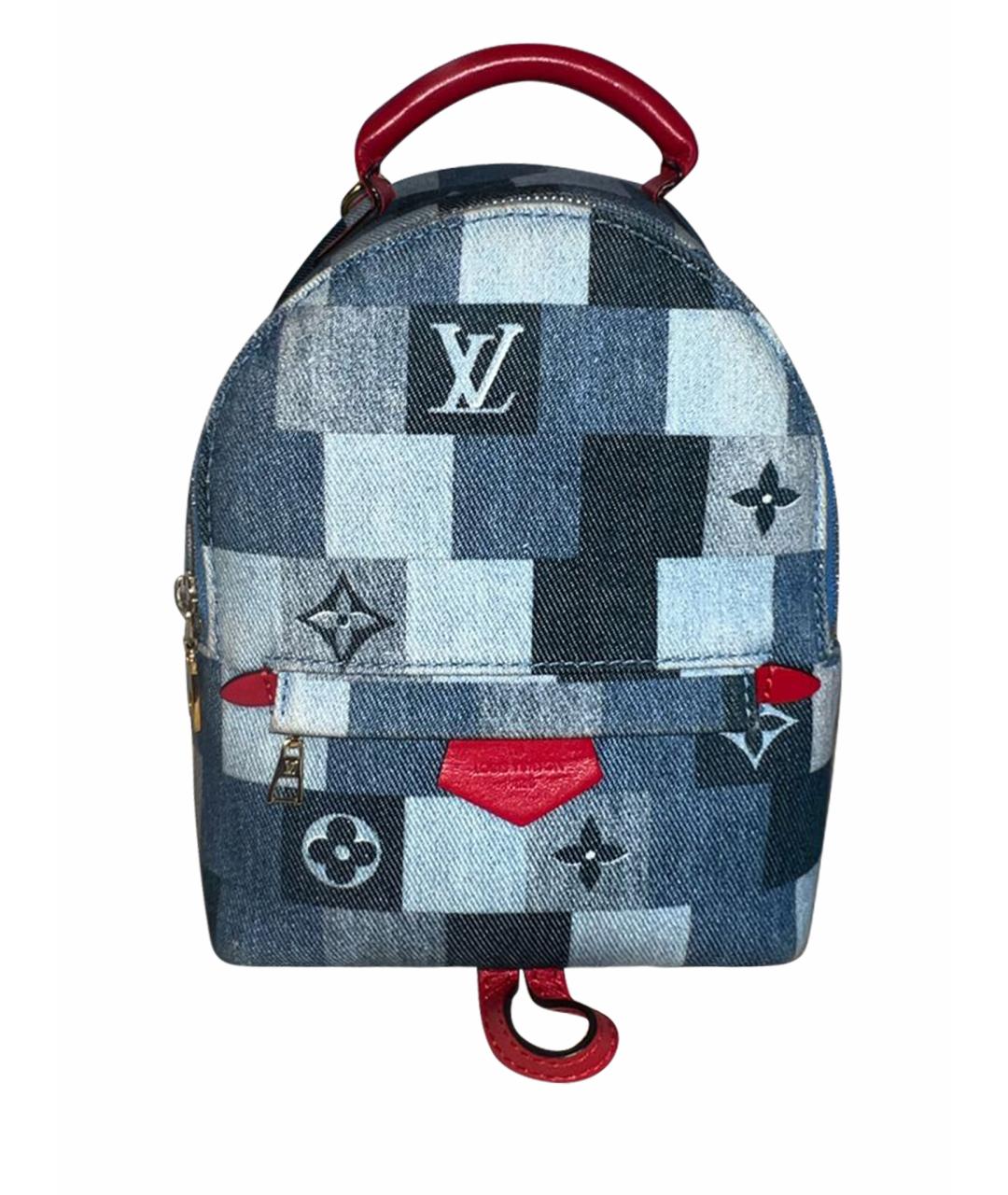 LOUIS VUITTON Синий тканевый рюкзак, фото 1