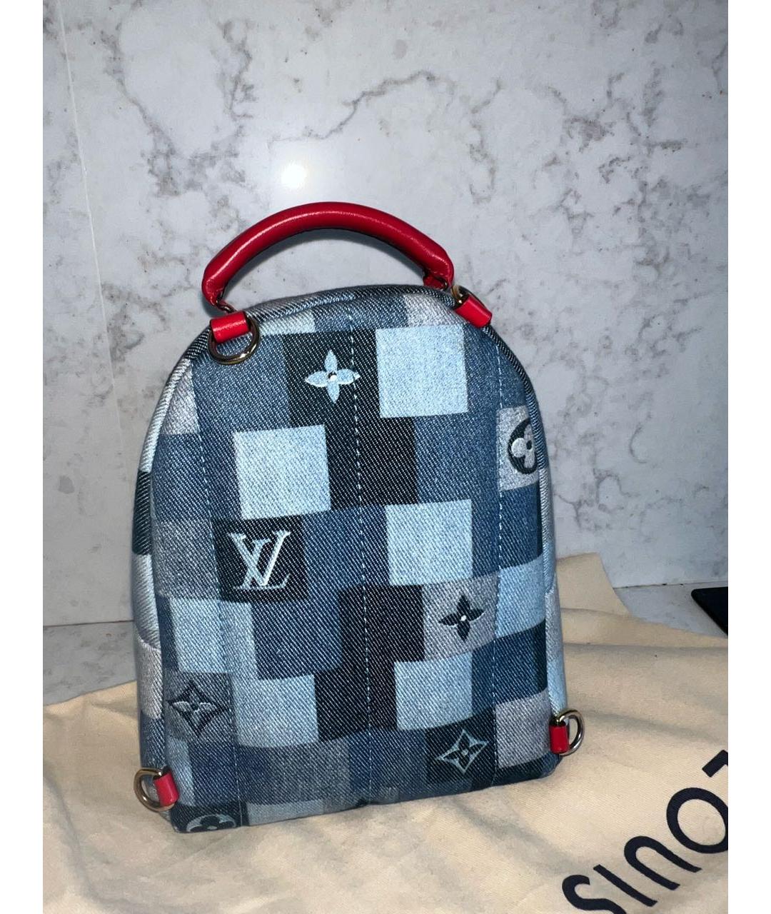 LOUIS VUITTON Синий тканевый рюкзак, фото 3