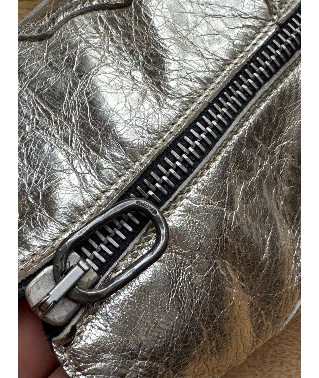 GOLDEN GOOSE DELUXE BRAND Серебряные кожаные ботильоны, фото 7