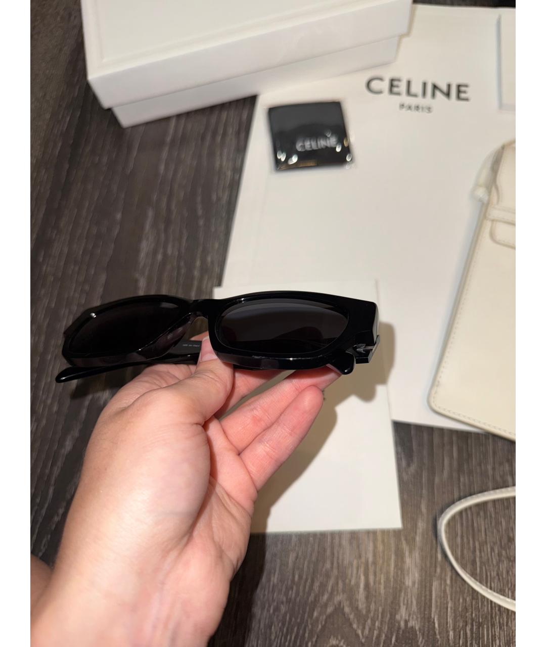 CELINE Черные пластиковые солнцезащитные очки, фото 7