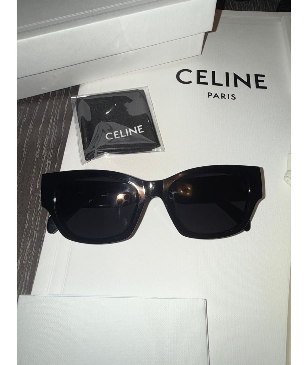 CELINE Черные пластиковые солнцезащитные очки, фото 6