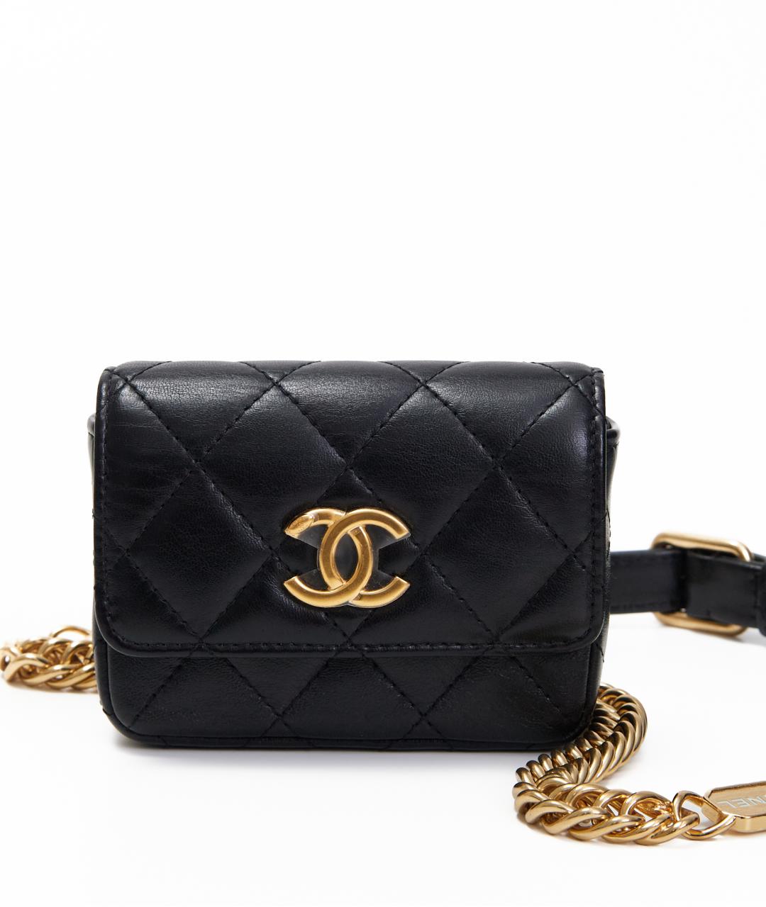 CHANEL Черная кожаная сумка через плечо, фото 4