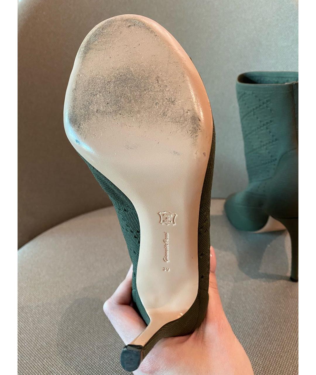 GIANVITO ROSSI Хаки текстильные полусапоги, фото 5