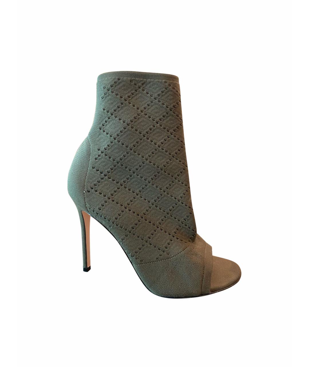GIANVITO ROSSI Хаки текстильные полусапоги, фото 1