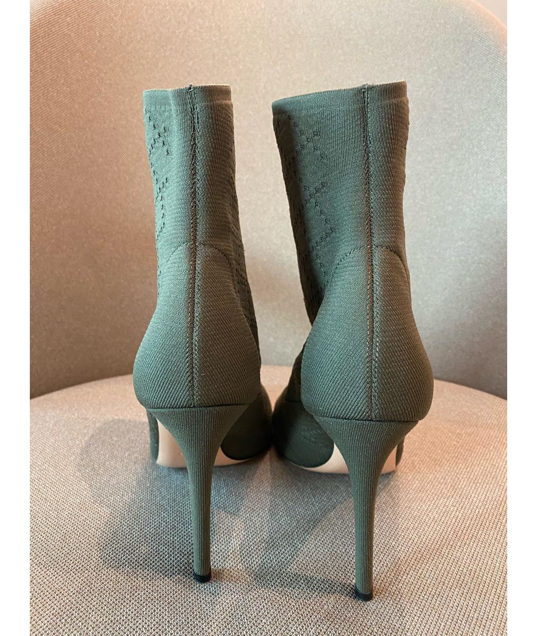 GIANVITO ROSSI Хаки текстильные полусапоги, фото 3