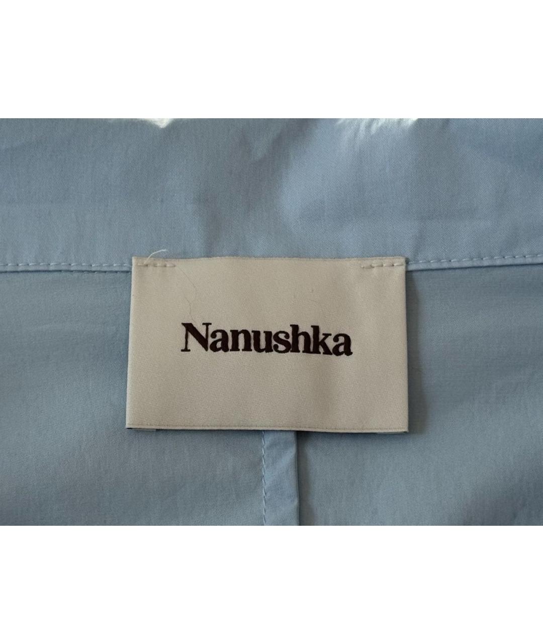 NANUSHKA Голубая хлопковая рубашка, фото 6