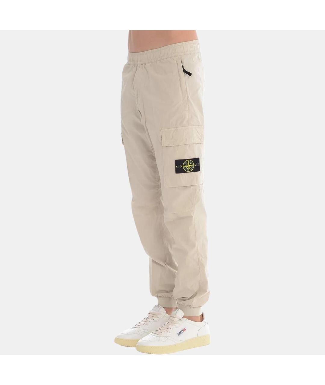 STONE ISLAND Бежевые брюки чинос, фото 4