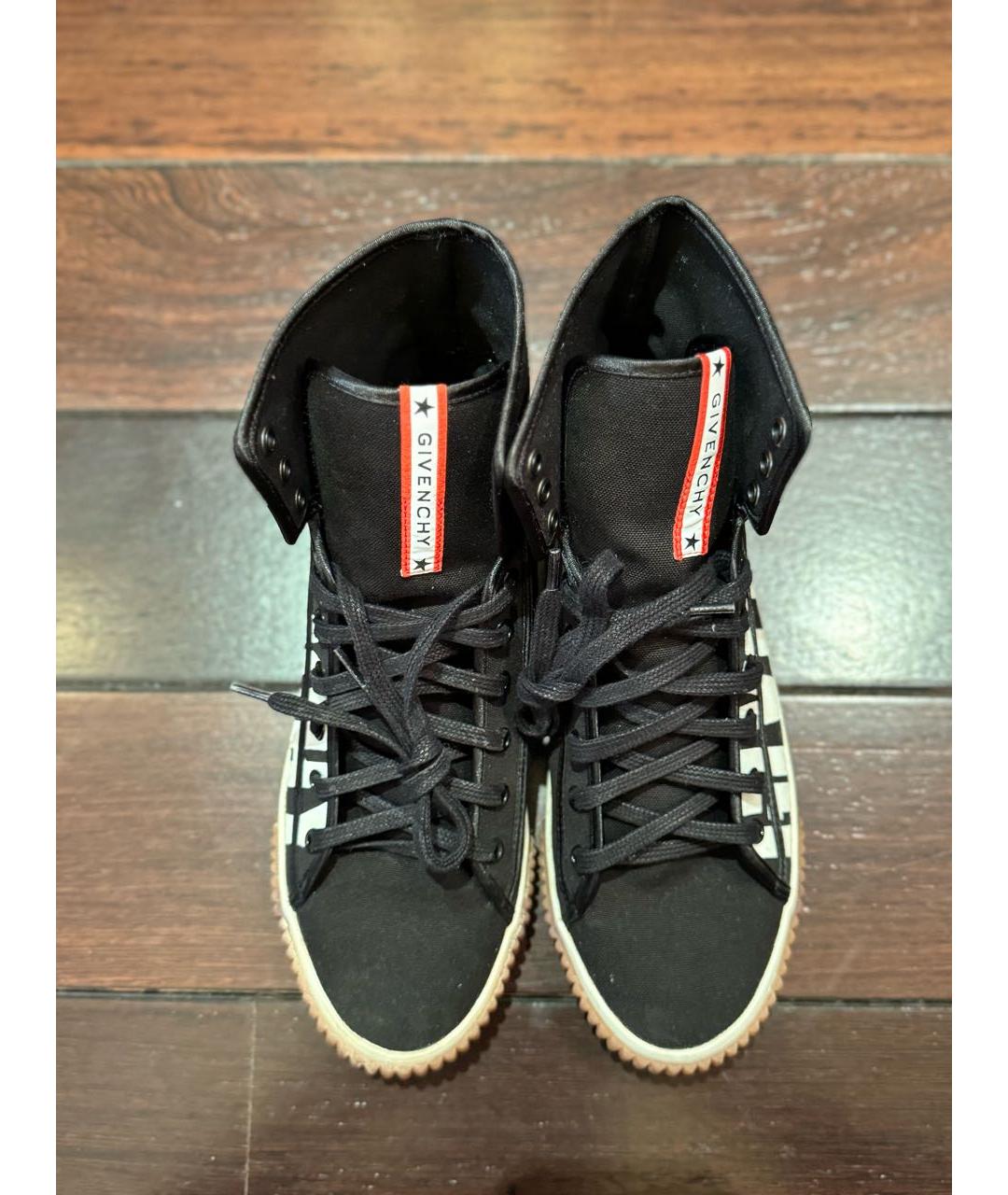 GIVENCHY Черные текстильные кеды, фото 2