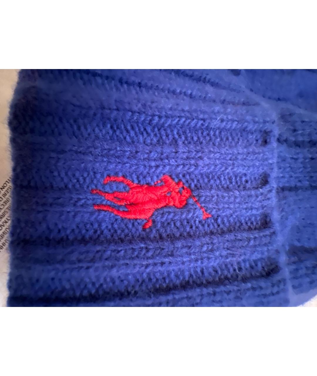 POLO RALPH LAUREN Синяя шерстяная шапка, фото 3