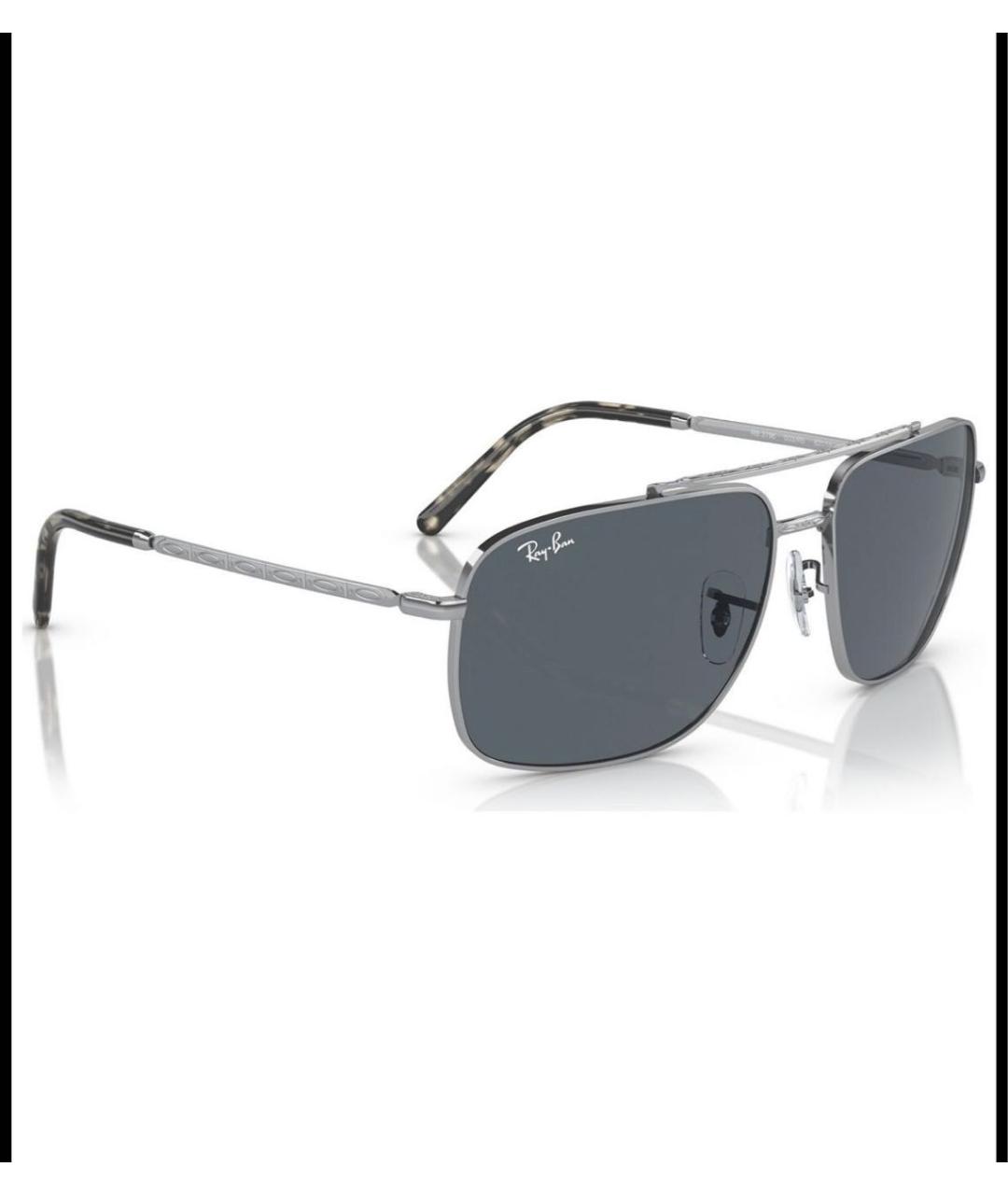 RAY BAN Серые металлические солнцезащитные очки, фото 2