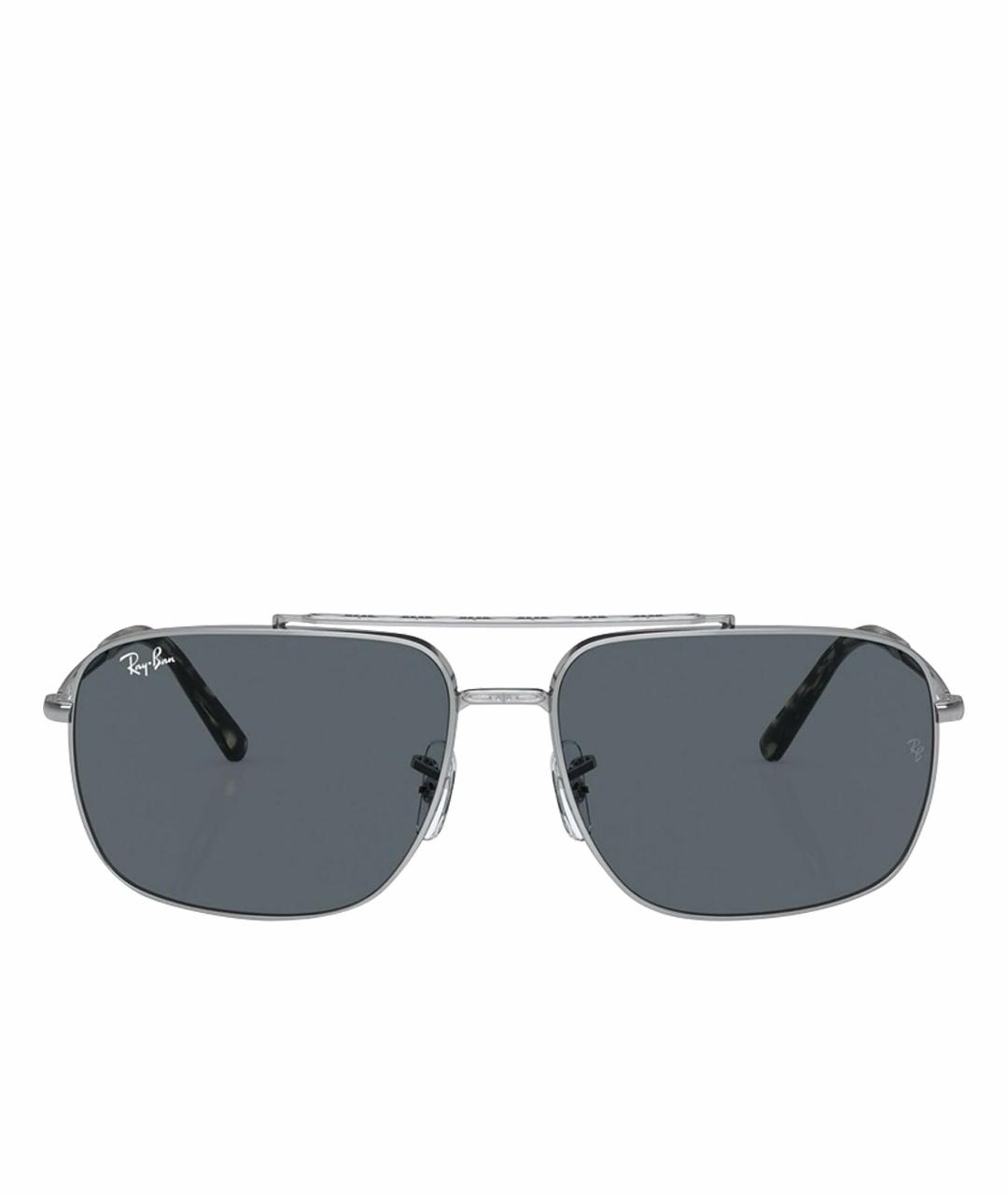RAY BAN Серые металлические солнцезащитные очки, фото 1