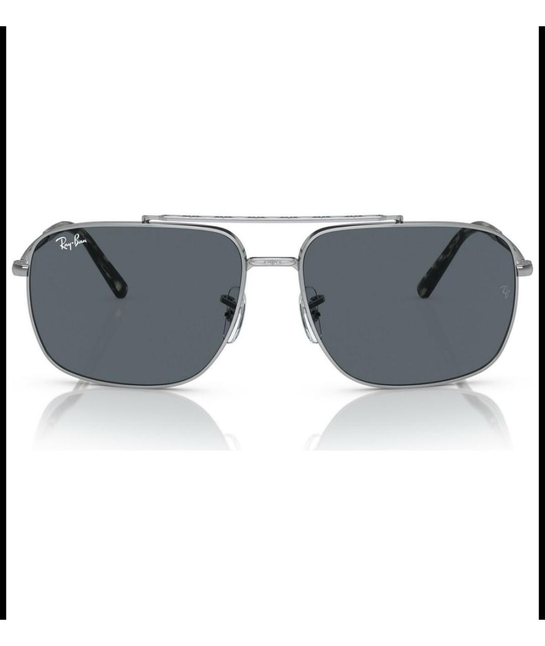 RAY BAN Серые металлические солнцезащитные очки, фото 5