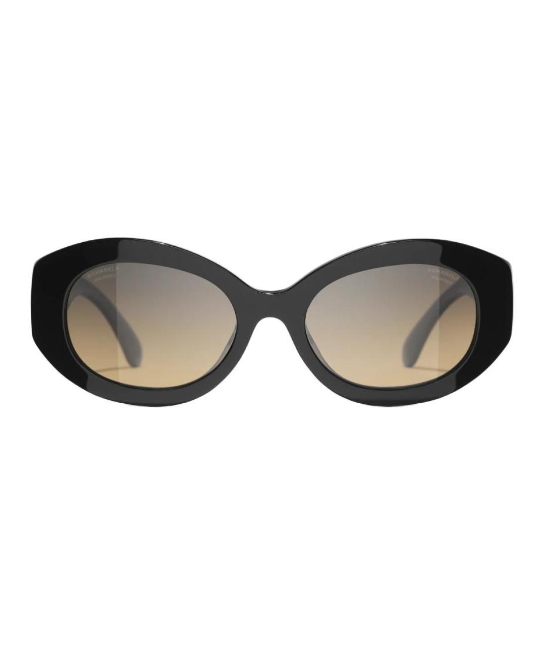 CHANEL Черные пластиковые солнцезащитные очки, фото 3