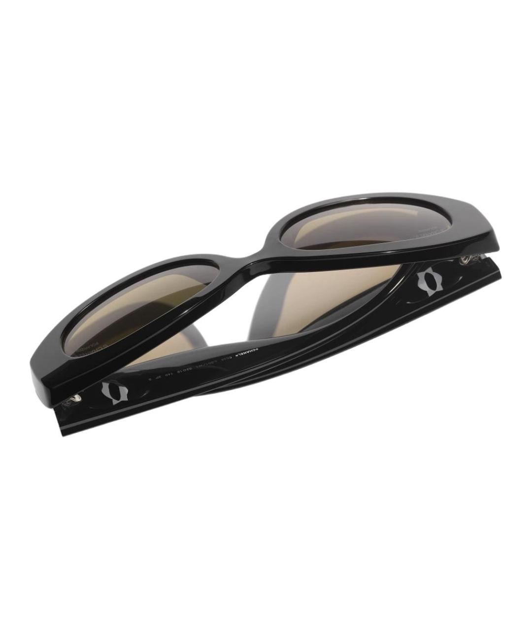 CHANEL Черные пластиковые солнцезащитные очки, фото 5