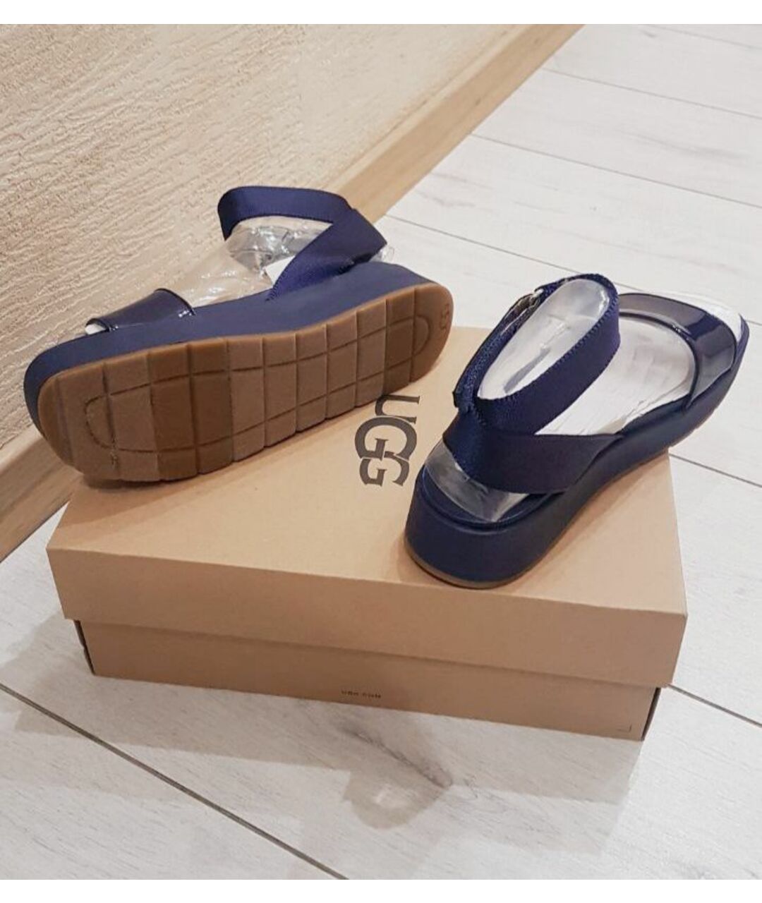 UGG AUSTRALIA Фиолетовые текстильные сандалии, фото 4