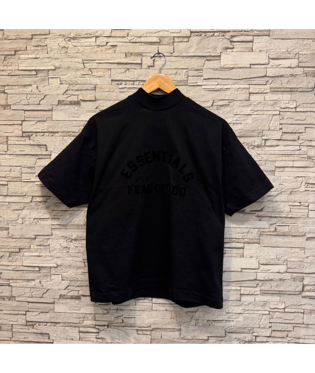FEAR OF GOD ESSENTIALS Черная хлопковая футболка, фото 9