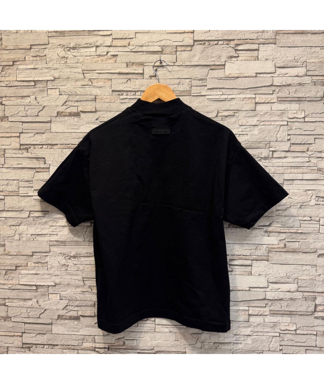 FEAR OF GOD ESSENTIALS Черная хлопковая футболка, фото 2