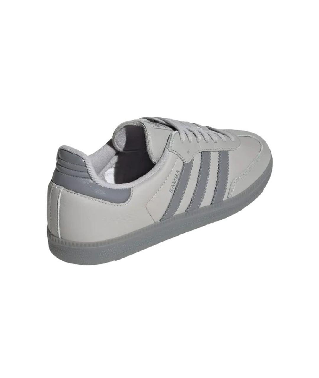 ADIDAS Серые кожаные низкие кроссовки / кеды, фото 5