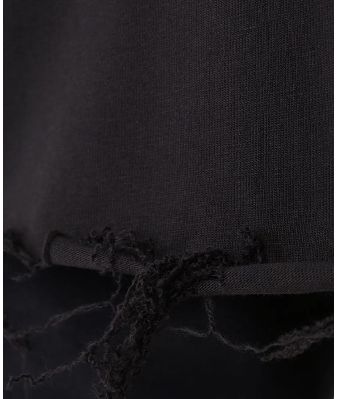 BALENCIAGA Черная хлопковая футболка, фото 4