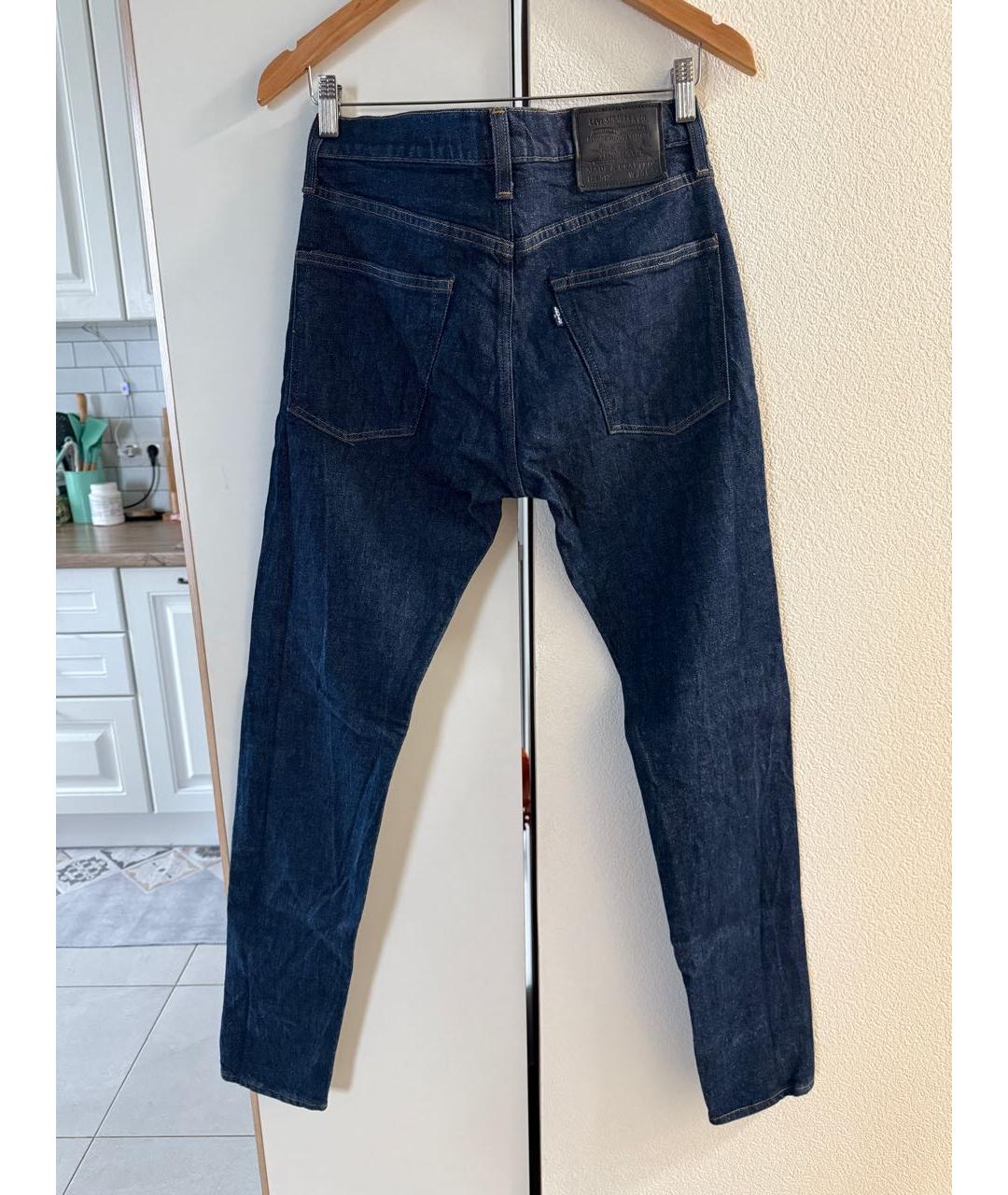 LEVI'S Темно-синие хлопковые джинсы скинни, фото 2