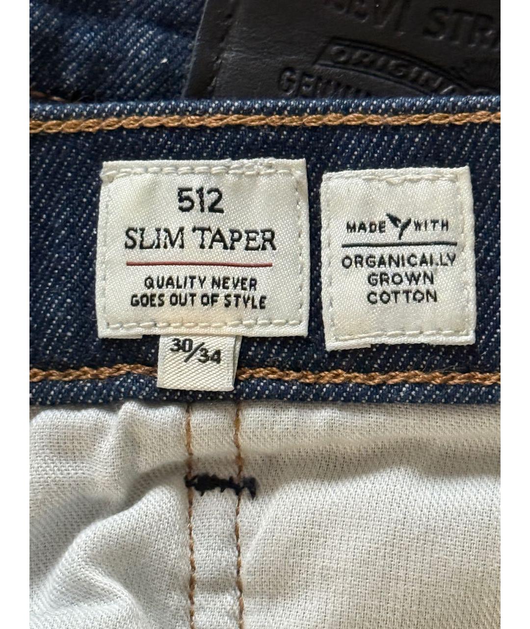 LEVI'S Темно-синие хлопковые джинсы скинни, фото 5