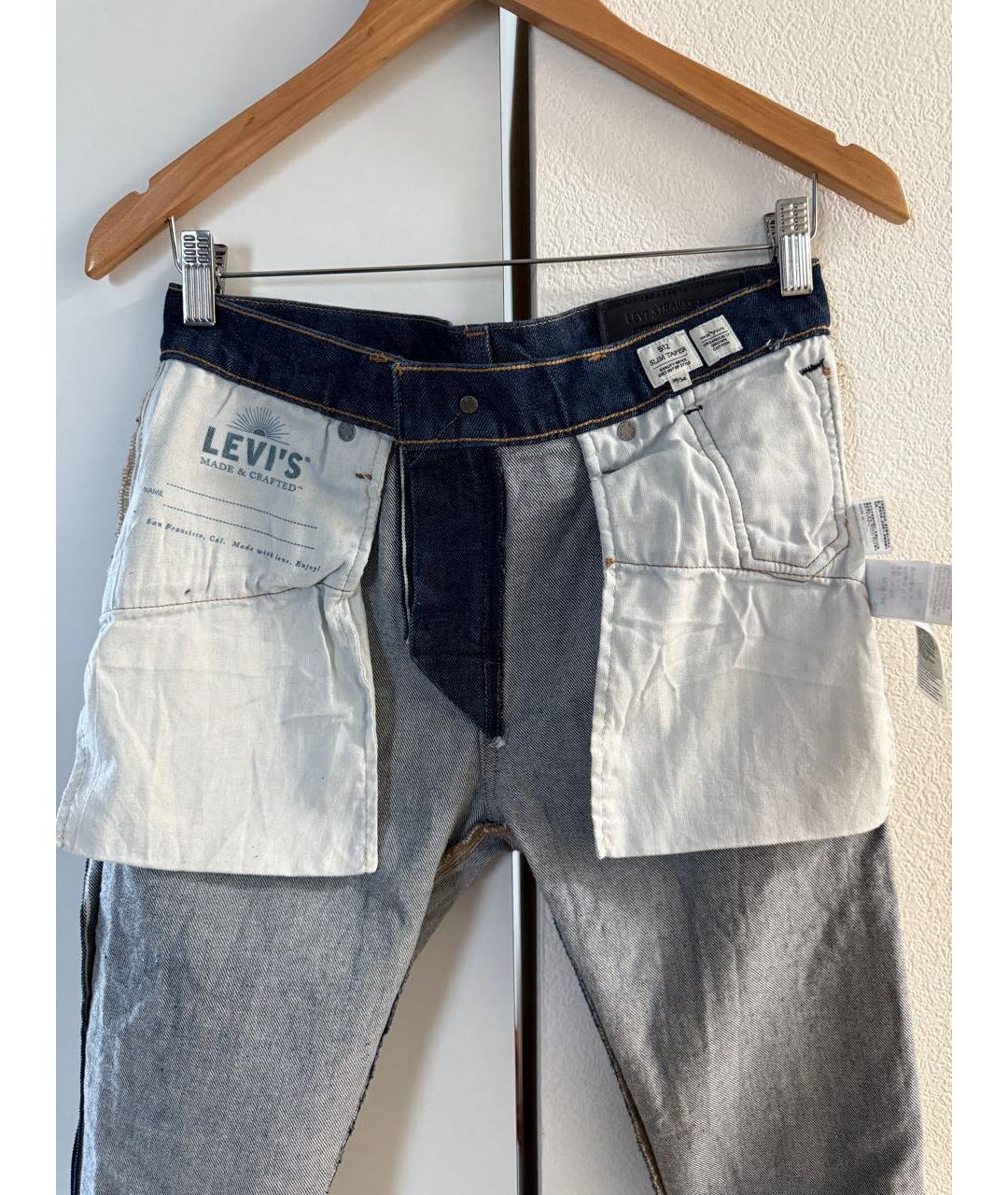 LEVI'S Темно-синие хлопковые джинсы скинни, фото 4