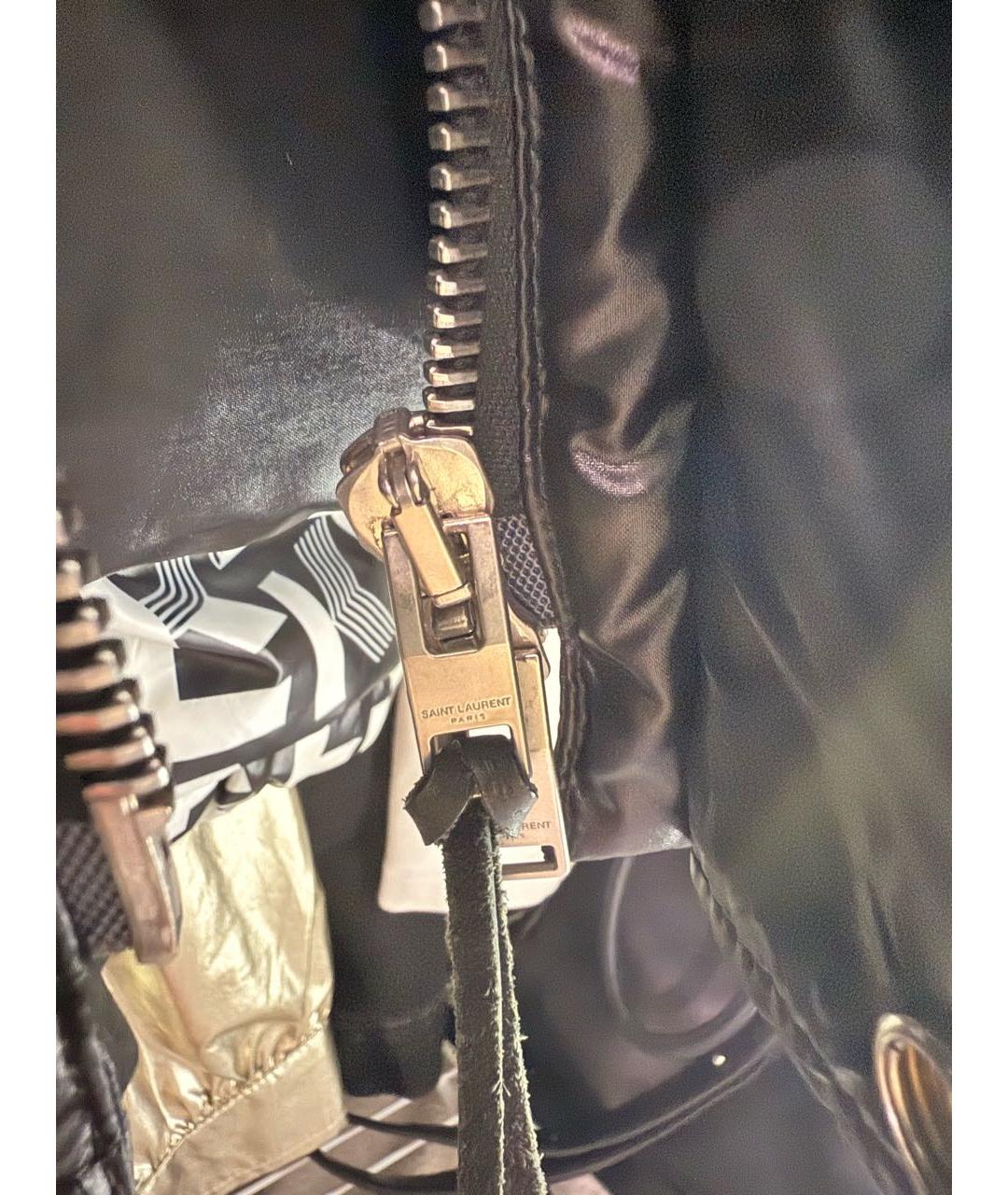 SAINT LAURENT Черный полиамидовый пуховик, фото 4