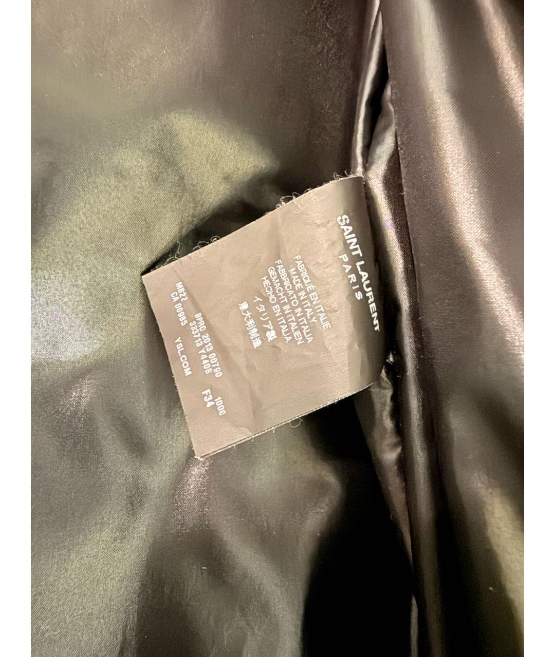 SAINT LAURENT Черный полиамидовый пуховик, фото 5