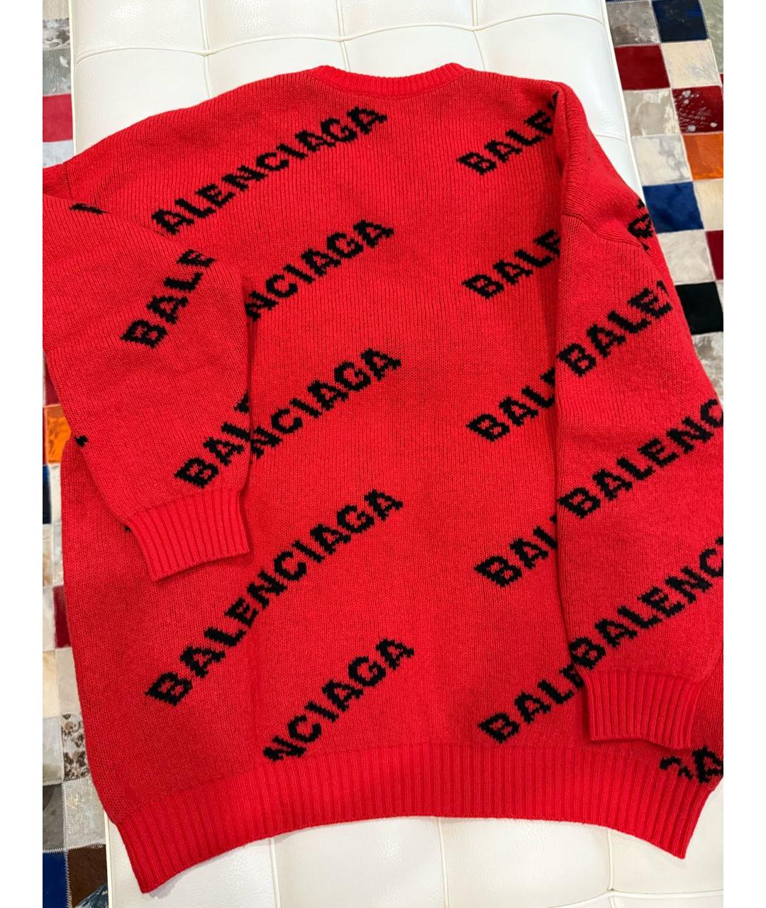 BALENCIAGA Красный шерстяной джемпер / свитер, фото 5