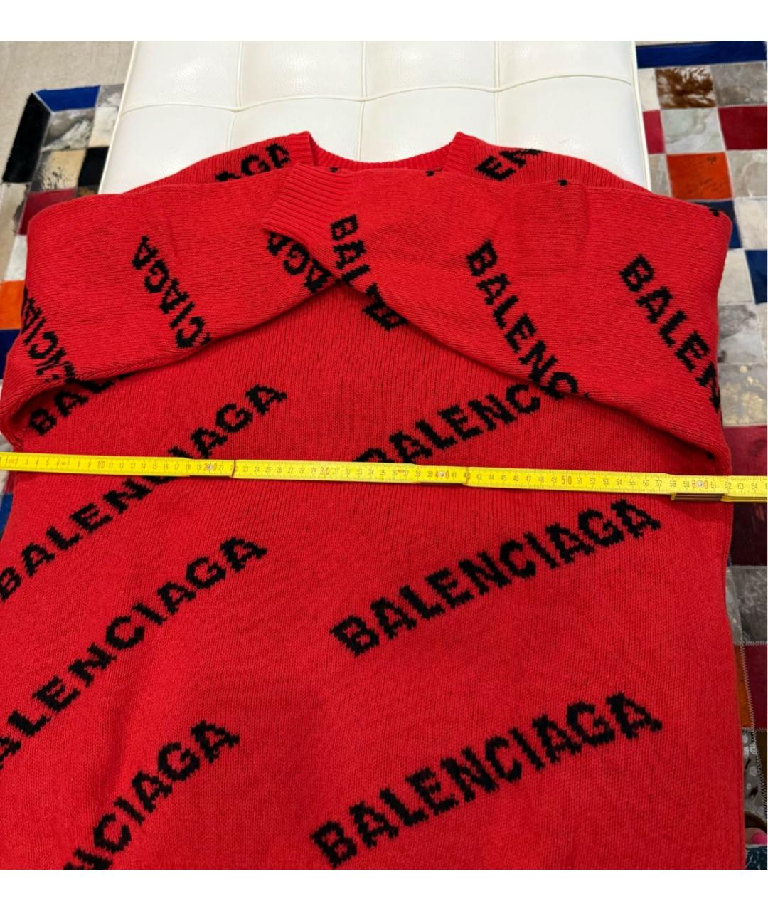 BALENCIAGA Красный шерстяной джемпер / свитер, фото 4