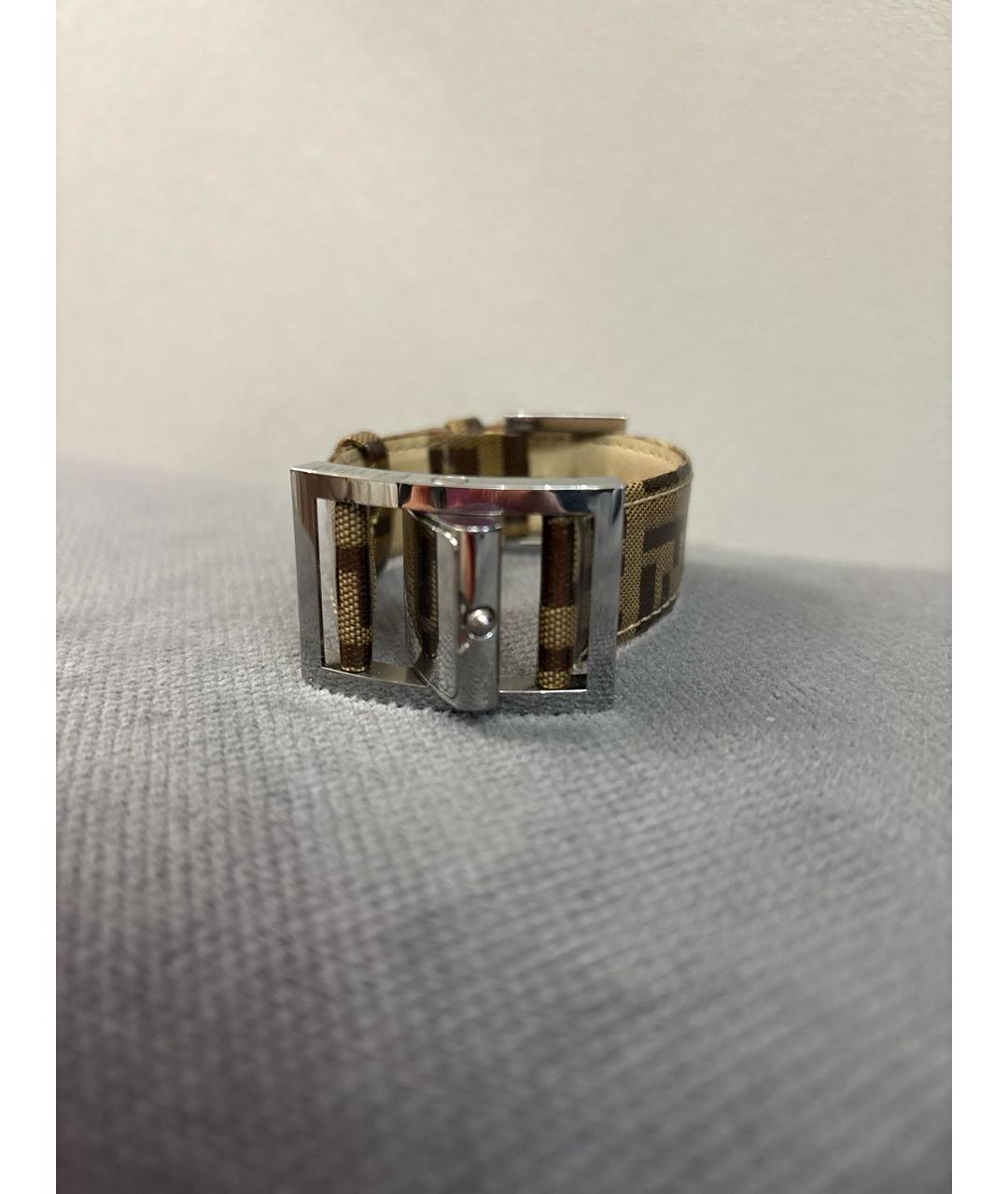 FENDI Серебряные кожаные часы, фото 5