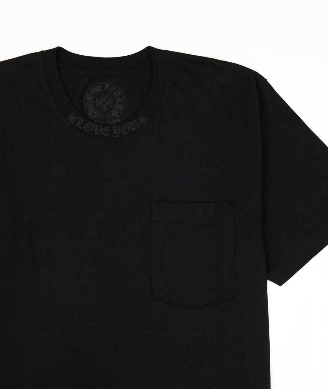 CHROME HEARTS Черная хлопковая футболка, фото 3