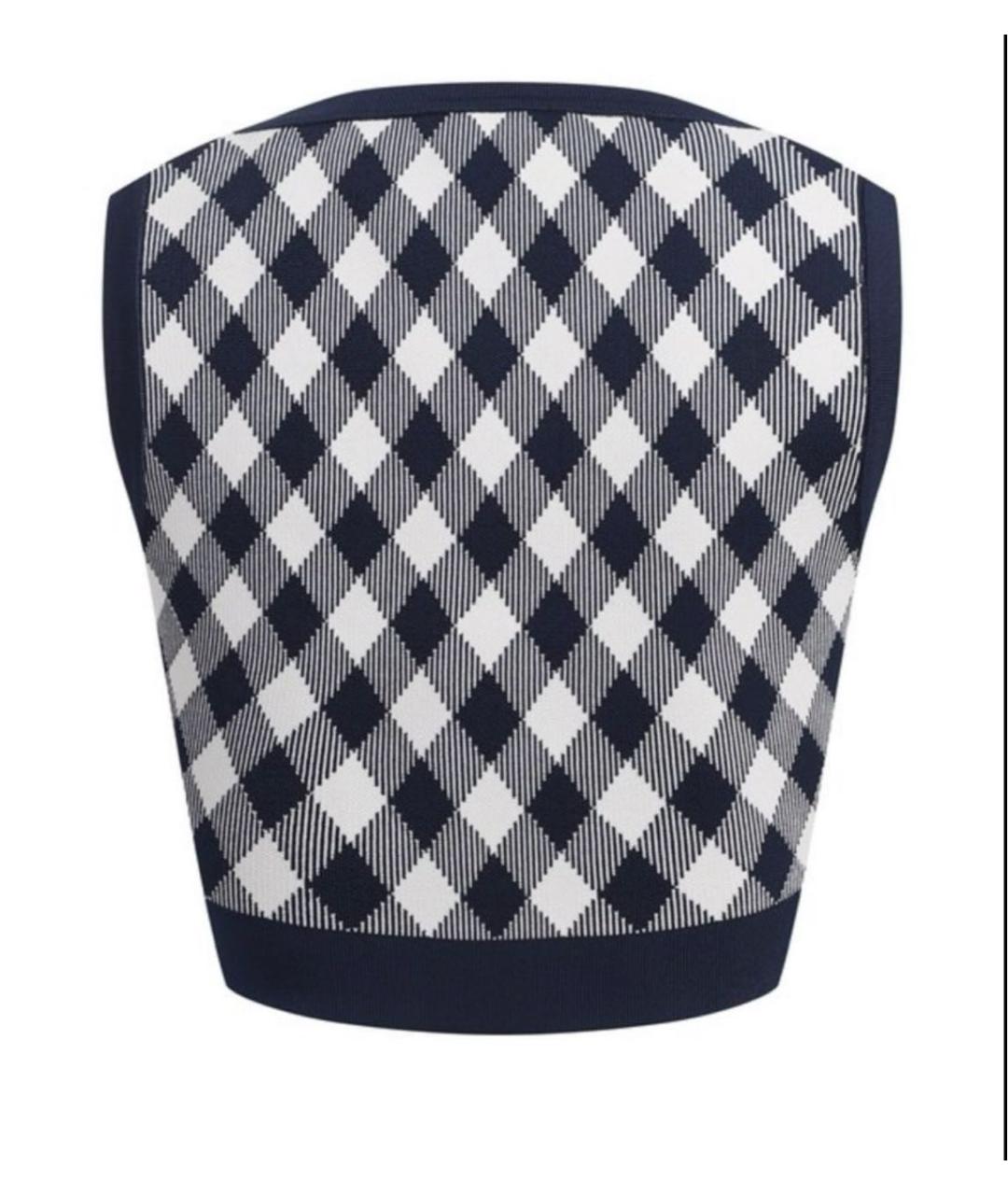 BALMAIN Темно-синяя вискозная жилетка, фото 2