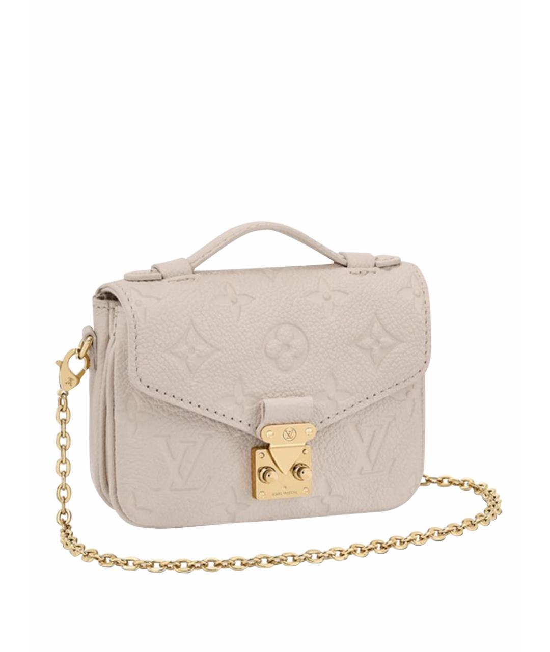 LOUIS VUITTON Бежевая кожаная сумка через плечо, фото 1